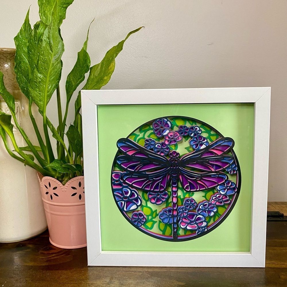 3D Dragonfly Shadowbox